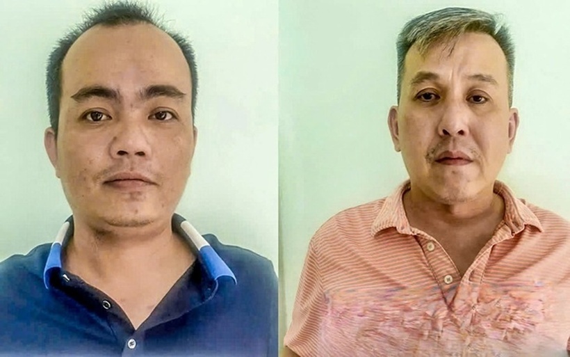 Trần Ngọc Thái (áo xanh) và Trần Ngọc Quý. Ảnh: Báo Tuổi trẻ.