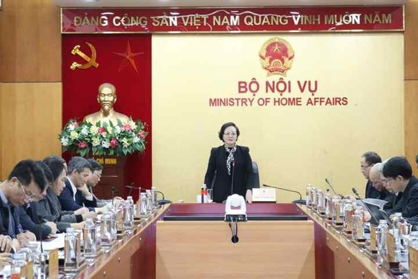 Bộ trưởng Bộ Nội vụ Phạm Thị Thanh Trà chủ trì Hội nghị giao ban công tác tháng 2 năm 2025 của Bộ Nội vụ.