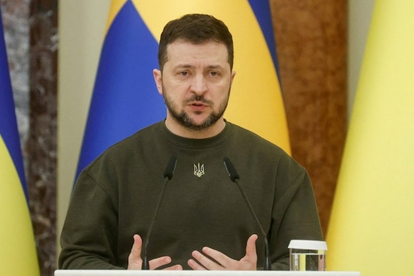 Tổng thống Ukraine Volodymyr Zelensky nói tài sản của Nga bị đóng băng thuộc về riêng Ukraine, không phải chia cho các đối tác. Ảnh: Reuters
