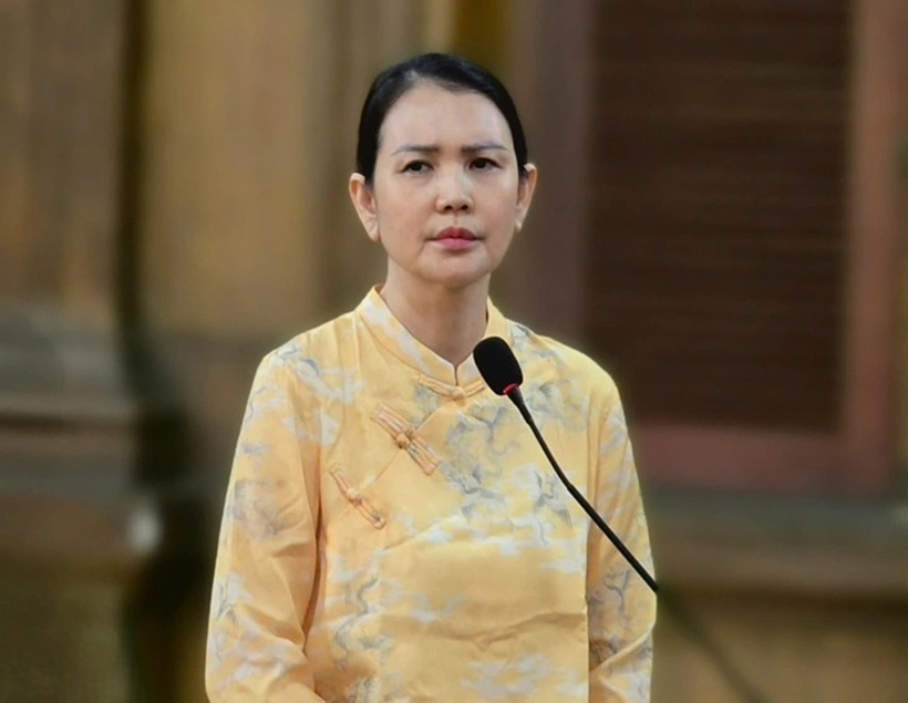 Bị cáo Trần Thị Kim Thoa tại tòa. (Ảnh: Tuổi trẻ)