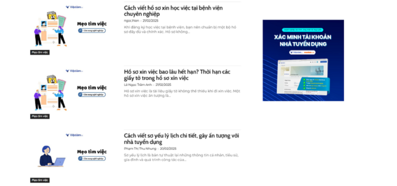 Vieclam.net – Cẩm nang nghề nghiệp hữu ích cho người lao động