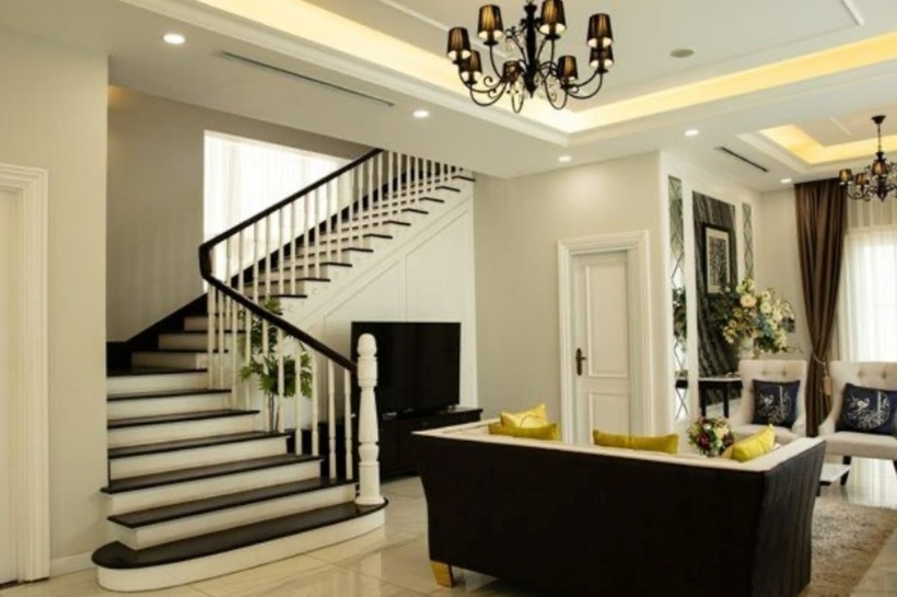 Phòng khách được sắp xếp liền kề phòng ăn, đem đến cảm giác rộng rãi, khoáng đạt và giúp sinh hoạt thuận tiện hơn.