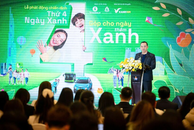 TS. Trần Nam Tú – Phó Vụ trưởng phụ trách Vụ Khoa học Công nghệ và Môi trường – Bộ Giáo dục & Đào tạo chia sẻ về những kinh nghiệm triển khai việc giáo dục và hình thành thói quen sống xanh, bảo vệ môi trường trong học đường và cộng đồng tại buổi lễ phát động