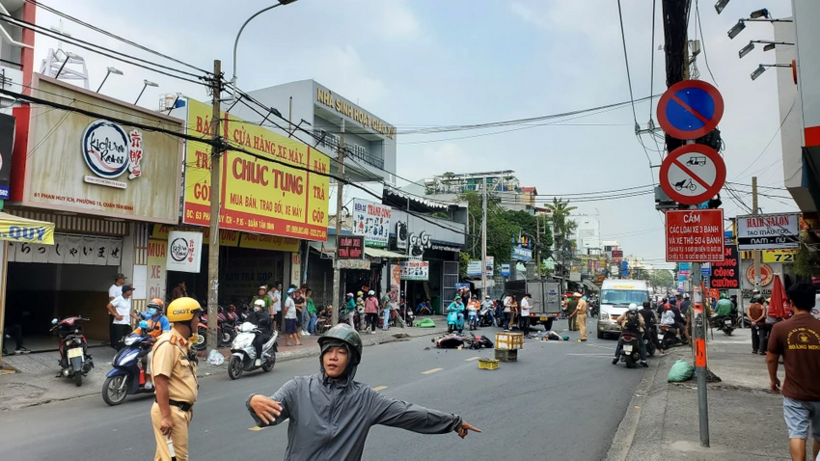 Hiện trường vụ tai nạn.