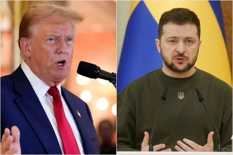 Tổng thống Mỹ Donald Trump và Tổng thống Ukraine Volodymyr Zelensky. Ảnh: CNN, Reuters
