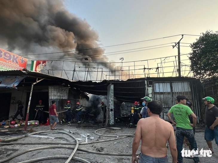 Hiện trường xảy ra vụ cháy. Ảnh: Báo Tuổi trẻ.