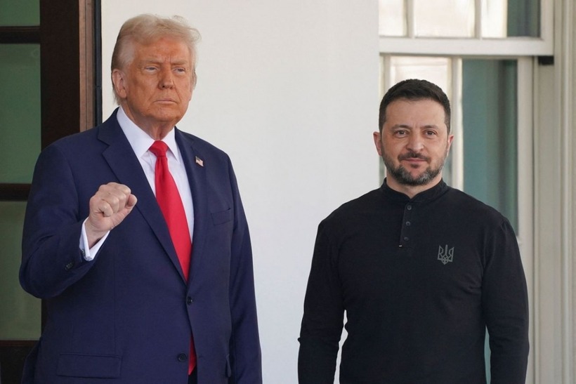Tổng thống Mỹ Donald Trump và Tổng thống Ukraine Volodymyr Zelensky ở Nhà Trắng hôm 28/2. Ảnh: Reuters