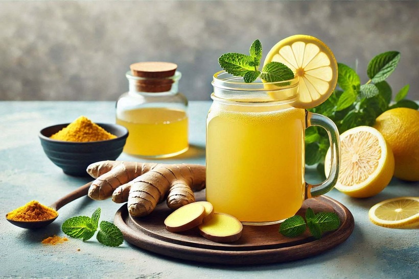 Nước chanh gừng có thể giúp hỗ trợ quá trình làm sạch cơ thể và tăng cường chức năng gan, nhưng không phải là phương pháp chính để làm sạch gan. Ảnh minh họa.