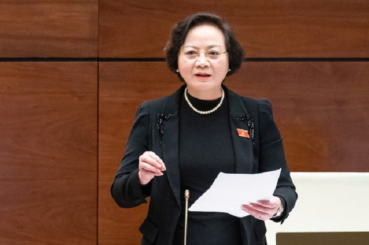 Bộ trưởng Bộ Nội vụ Phạm Thị Thanh Trà (Ảnh: Media Quốc hội).