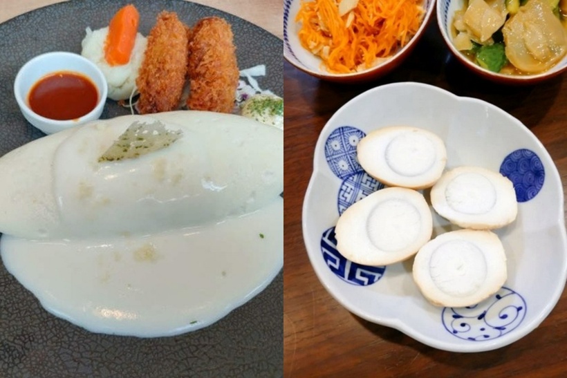 Khi được chế biến, màu trắng của loại trứng này vẫn không hề thay đổi. Ảnh: Tsudajunko/Ritta_wander.