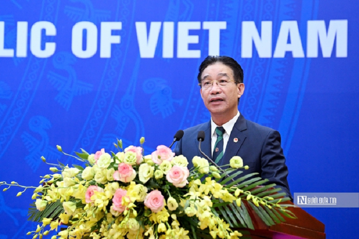 Ông Phạm Thanh Hà – Phó Chủ nhiệm Văn phòng Chủ tịch nước phát biểu tại họp báo (Ảnh: Trọng Quỳnh).