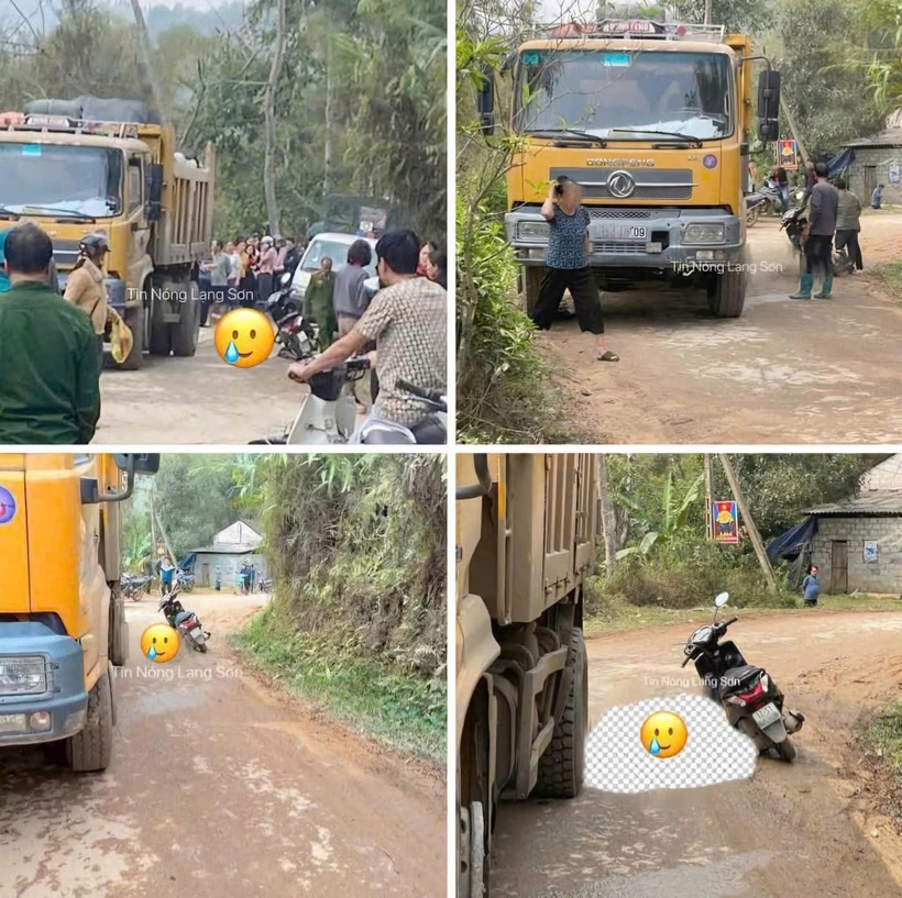 Hiện trường xảy ra vụ tai nạn. Ảnh: Tin nóng Lạng Sơn/ Báo Giao thông.