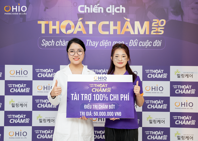 Bạn Trần Thị Linh nhận suất tài trợ 100% toàn bộ chi phí xóa chàm
