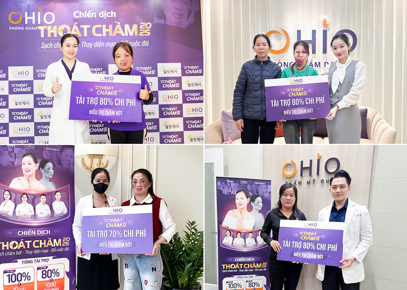 Nhiều suất tài trợ 50% - 80% chi phí xóa chàm đã được trao cho các khách hàng