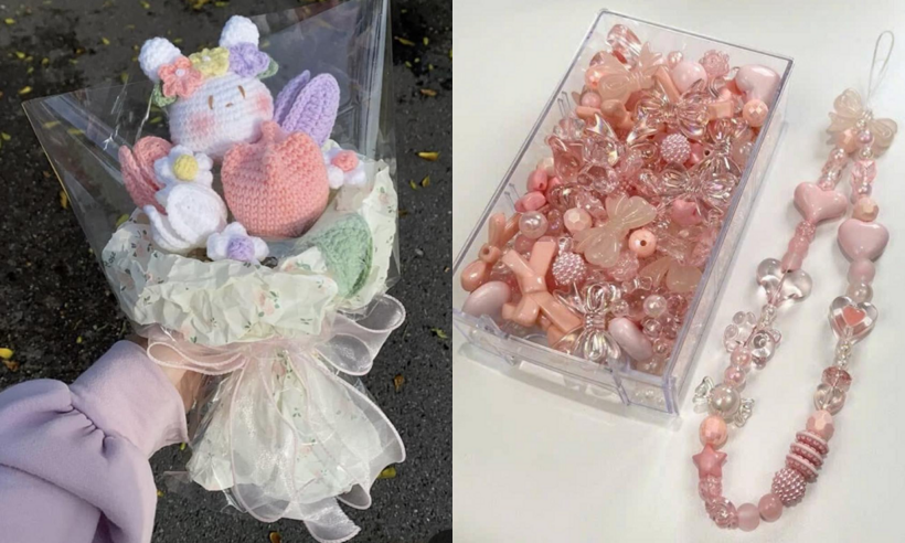 Những món quà mang dấu ấn cá nhân như hoa móc bằng len, móc khóa, vòng tay handmade rất được ưa chuộng hiện nay.