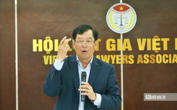 TS.Trần Công Phàn - Phó Chủ tịch thường trực Hội Luật gia Việt Nam phát biểu.