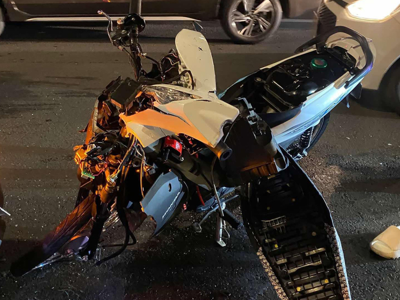 Hiện trường xảy ra vụ tai nạn. Ảnh: VnExpress.