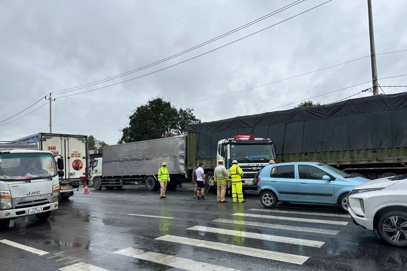 Hiện trường vụ tai nạn. Ảnh: Dân Trí