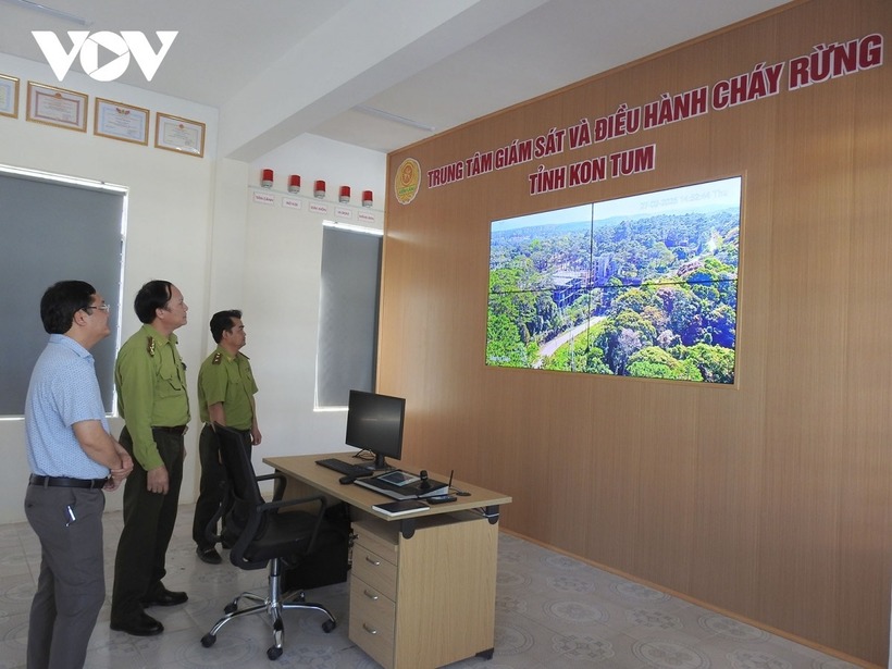 Trung tâm giám sát cháy rừng đặt tại Chi Cục kiểm lâm tỉnh Kon Tum