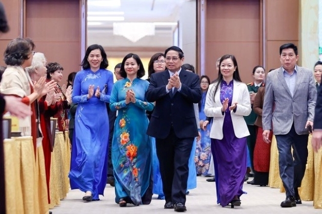 Thủ tướng Phạm Minh Chính dự lễ gặp mặt (Ảnh: VGP).