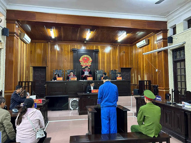 Tòa án Nhân dân tỉnh Hải Dương vừa xét xử sơ thẩm Triệu Quang Chiến. Ảnh: Lao Động