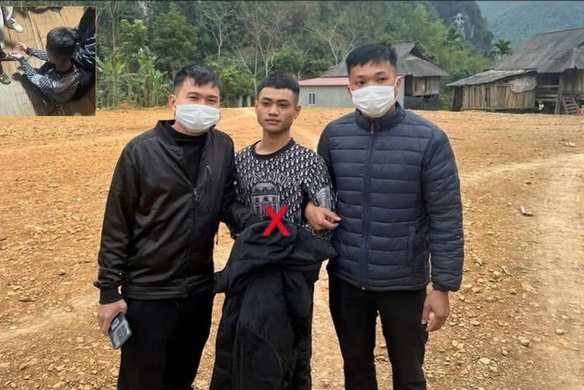 Đối tượng Vũ Đoàn Hải N. bị công an bắt giữ khi đang lẩn trốn ở Thanh Hoá. Ảnh: Người Lao Động.