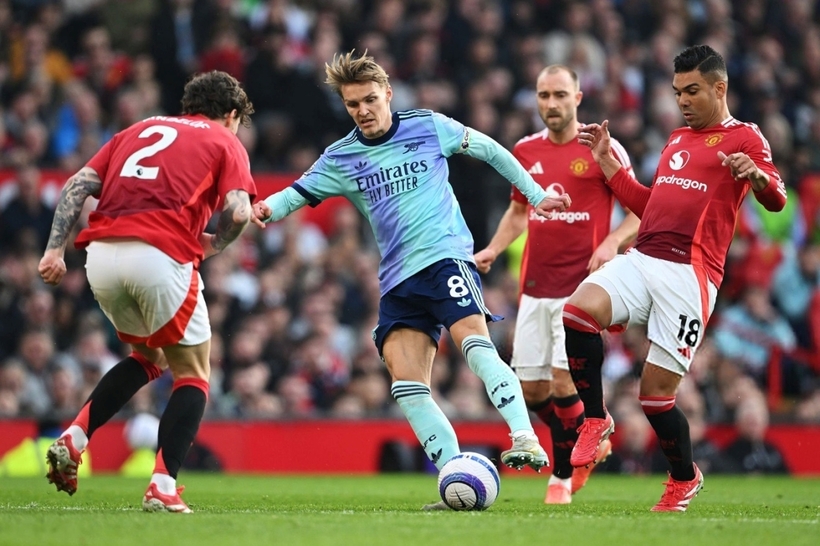 Trận đấu giữa Arsenal và Man Utd kết thúc với tỷ số hòa 1-1. Ảnh: Getty