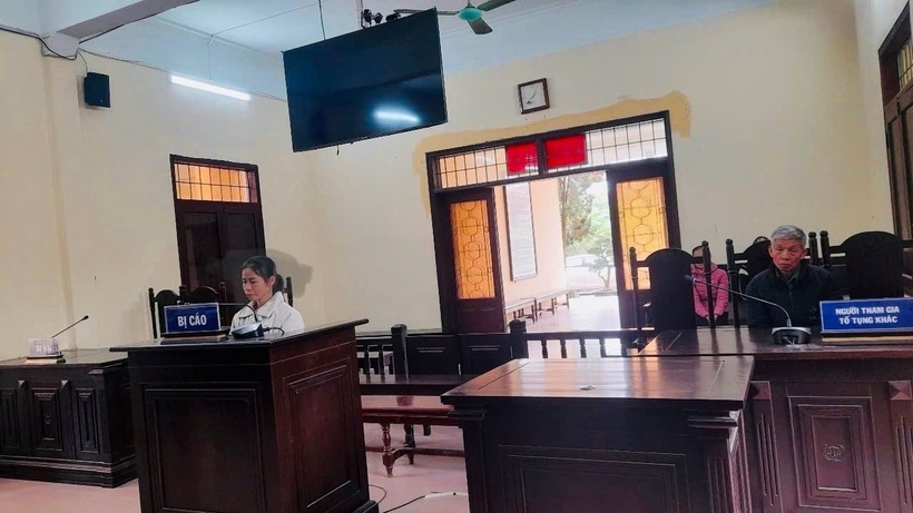 Chị Lê Thị Lý tại tòa. Ảnh: Công lý