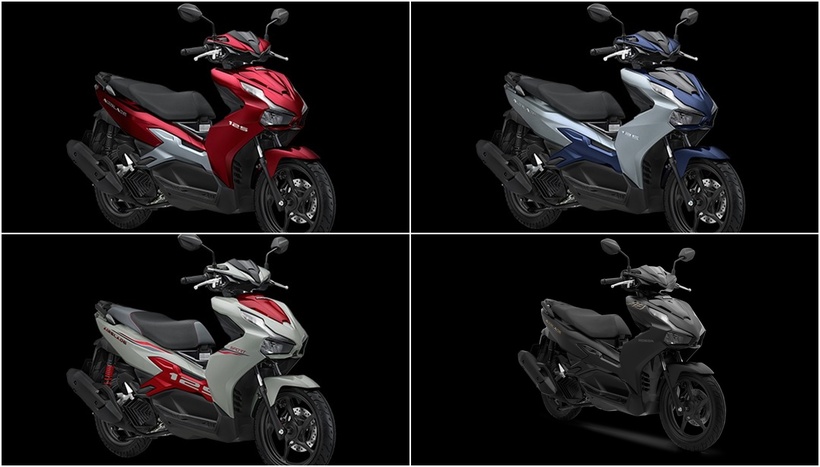 4 phiên bản của mẫu xe Honda Air Blade 125. (Ảnh: Honda)