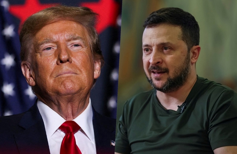 Tổng thống Mỹ Donald Trump và Tổng thống Ukraine Volodymyr Zelensky. Ảnh: Reuters