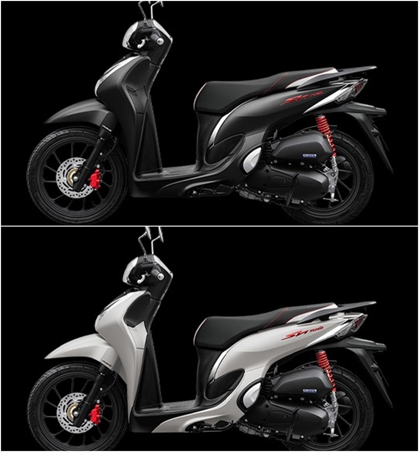 Hai phiên bản màu đen, bạc đen của SH Mode phiên bản đặc biệt. (Ảnh: Honda)