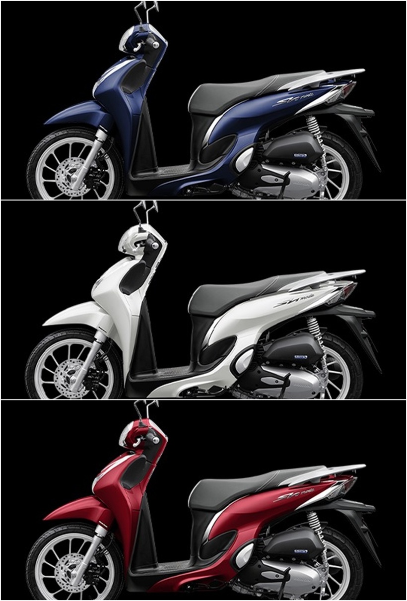 3 màu của SH Mode phiên bản tiêu chuẩn. (Ảnh: Honda)