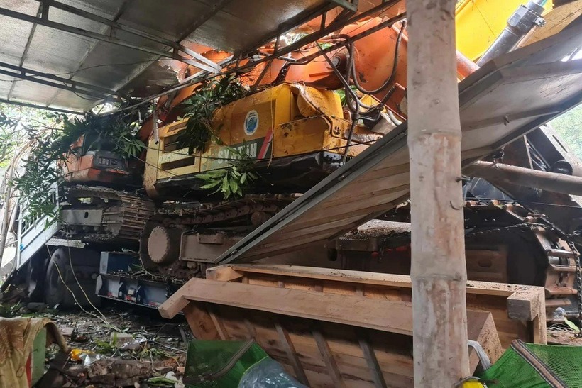 Hiện trường xảy ra vụ tai nạn. Ảnh: Báo Dân trí.