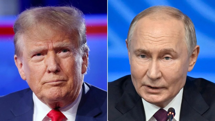 Tổng thống Mỹ Donald Trump (bên trái) và Tổng thống Nga Vladimir Putin. Ảnh: Reuters