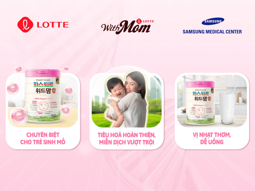 Withmom Cesar hỗ trợ trẻ sinh mổ tiêu hoá hoàn thiện, miễn dịch vượt trội
