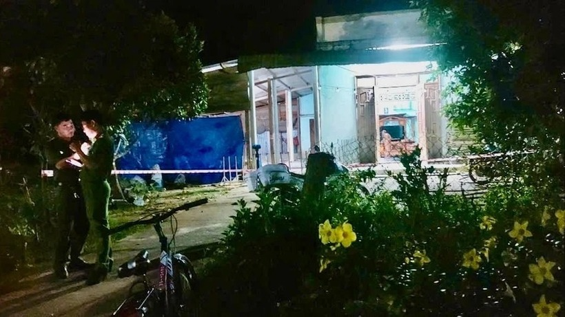 Công an tỉnh Lâm Đồng bảo vệ hiện trường, phục vụ điều tra vụ việc. Ảnh: Pháp luật TP.HCM