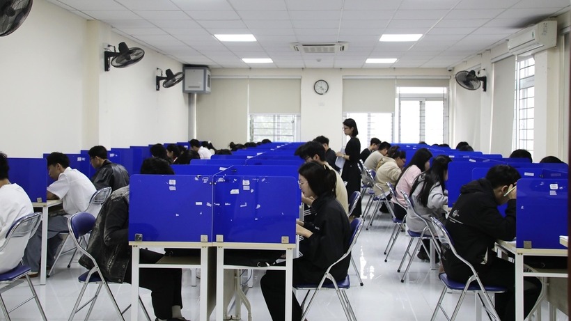 Các thí sinh dự thi Đánh giá năng lực. Ảnh: VNU