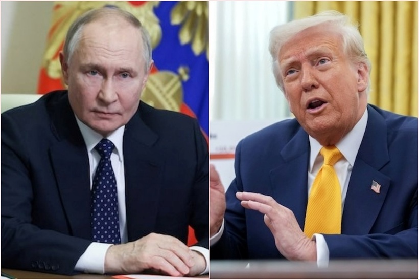 Tổng thống Mỹ Donald Trump vừa có cuộc điện đàm quan trọng với Tổng thống Nga Vladimir Putin. Ảnh: ABC News, Reuters