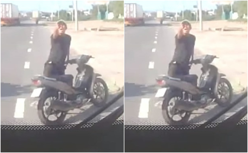 Tài xế xe buýt bị nhóm thanh niên vây đánh gần khu vực Cảnh sát Giao thông ở Khánh Hòa. (Ảnh: Lao động)