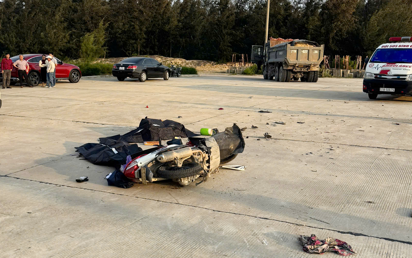 Hiện trường xảy ra vụ tai nạn. Ảnh: Báo Giao thông.