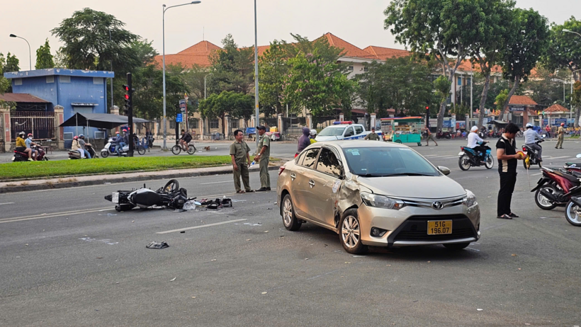 Hiện trường tai nạn. Ảnh: Thanh Niên