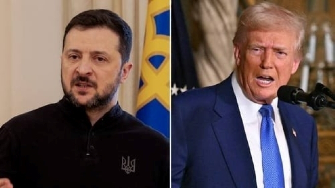 Ông Trump và ông Zelensky tuyên bố bất ngờ về "thương vụ hòa bình". Ảnh: Reuters