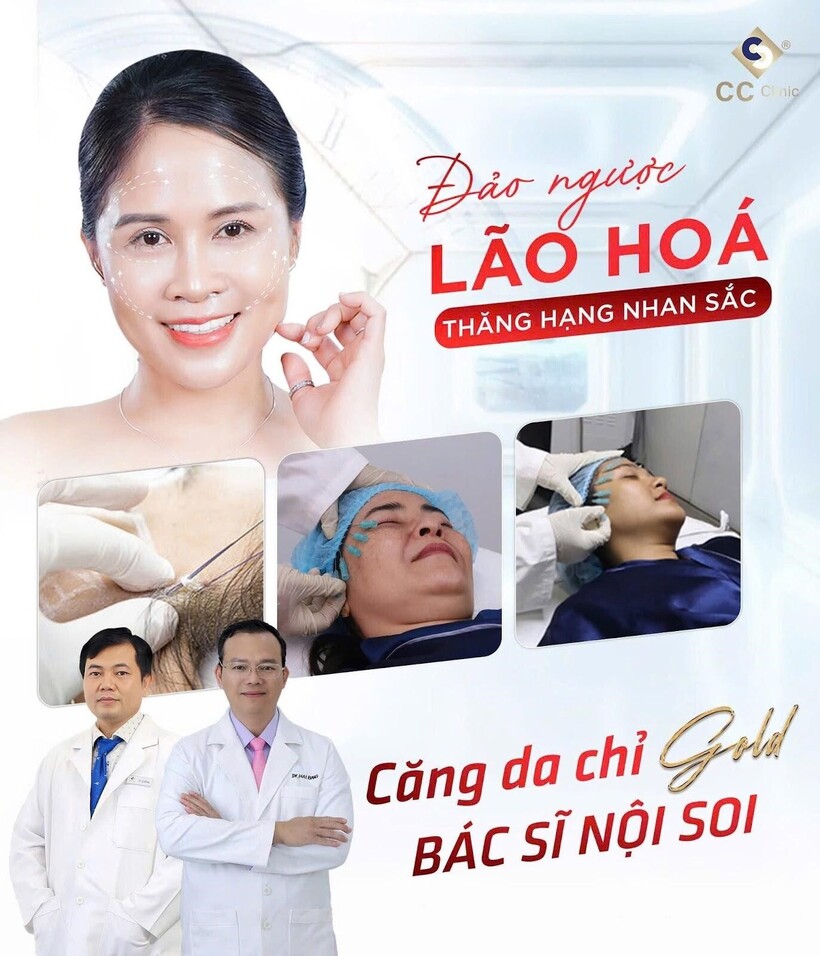 Phương pháp căng da bằng chỉ vàng chỉ mất 60 phút thực hiện tại Thẩm mỹ CC