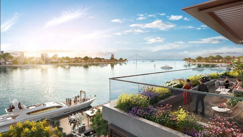 Căn hộ sân vườn garden house với không gian ban công và sân vườn "khổng lồ". Ảnh phối cảnh minh họa Sun Property