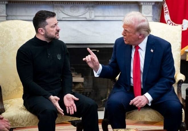 Ông Zelensky gặp mặt ông Trump tại Nhà Trắng vào cuối tháng 2 vừa qua. Ảnh: NYP