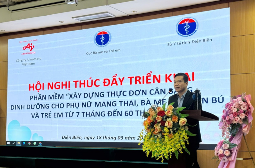 Ông Trần Đăng Khoa - Phó Cục trưởng Cục Bà mẹ và Trẻ em phát biểu khai mạc Hội nghị.