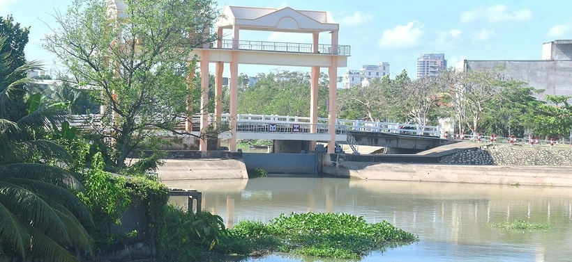 Cống Gò Cát nơi xảy ra vụ đuối nước. (Ảnh: VOV)