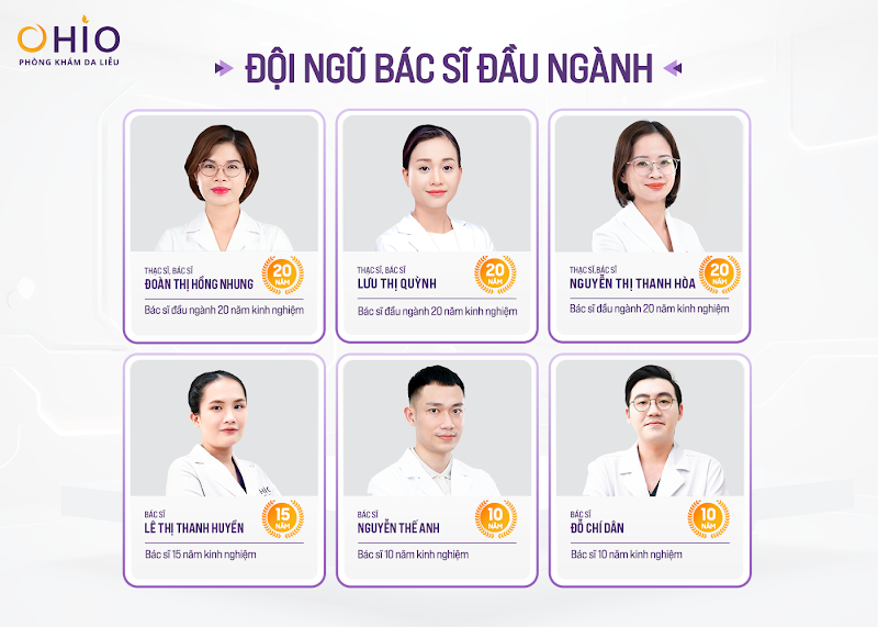 Đội ngũ y bác sĩ tại phòng khám OHIO