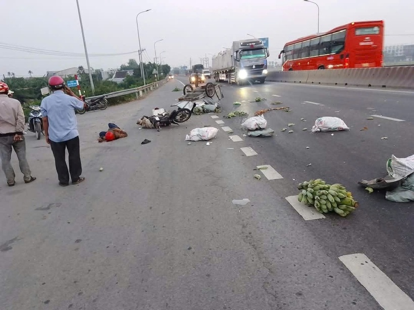 Hiện trường xảy ra vụ tai nạn. Ảnh: Báo Giao thông.