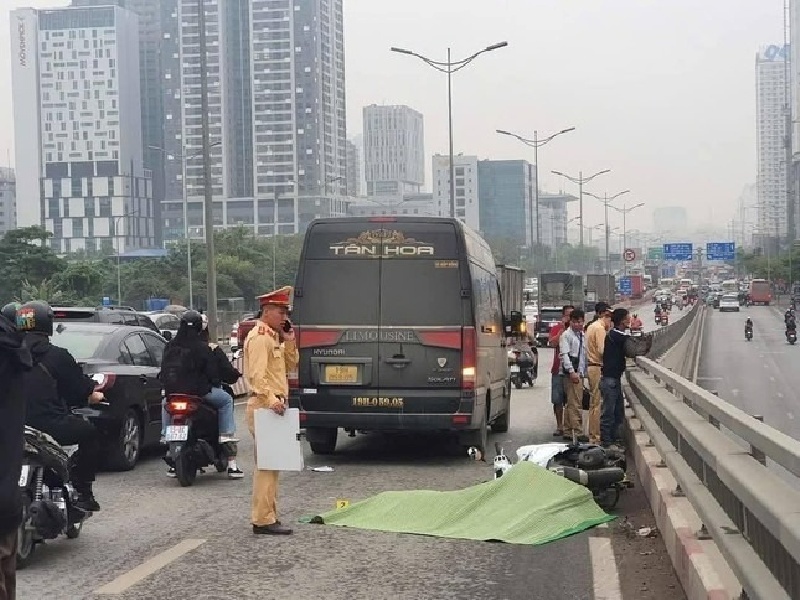Hiện trường xảy ra vụ tai nạn. Ảnh: Báo Tiền phong.